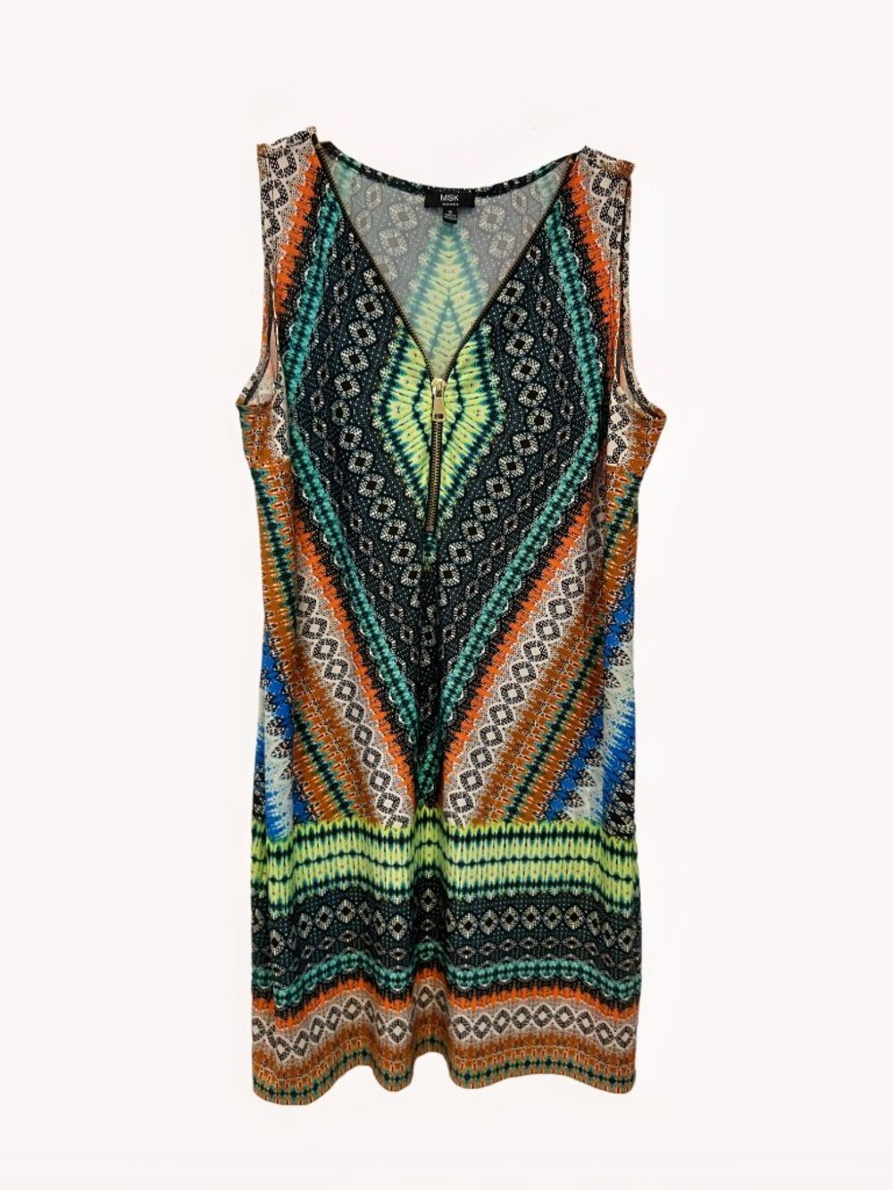 MSK Women Multicolor Printed V-Neck Blouse